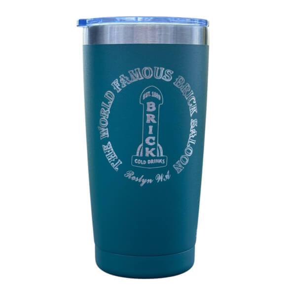 The Brick Saloon Engraved Stainless Taper Tumbler