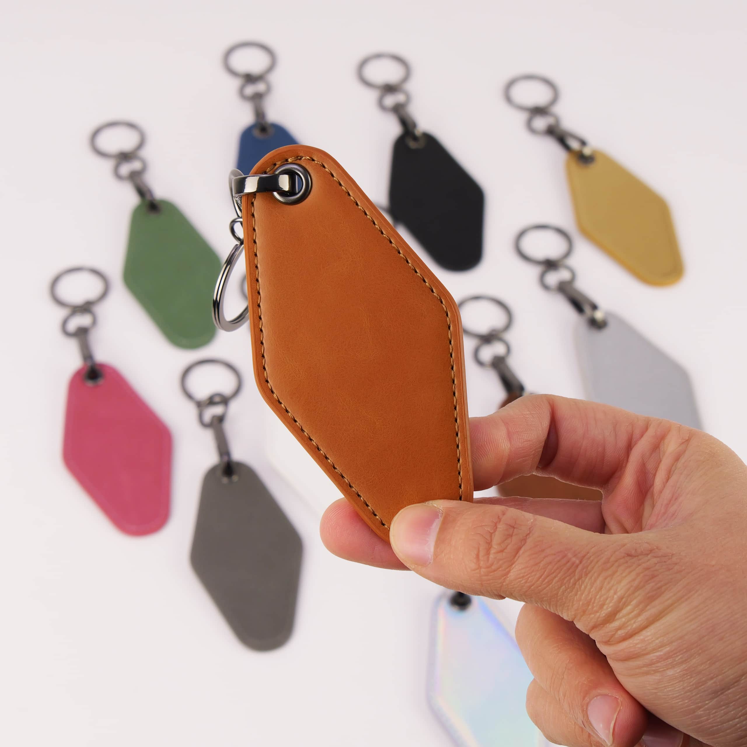 Custom Engraved Retro Motel Keychains - Image 2