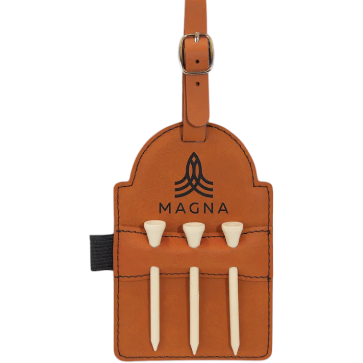Custom Engraved Golf Bag Tag with 3 Wooden Tees - Image 2